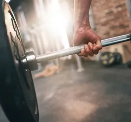 Man holding a weight bar